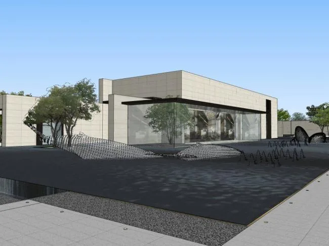 Sketchup Business Model | Sales Office, Commercial Building, Modern Style