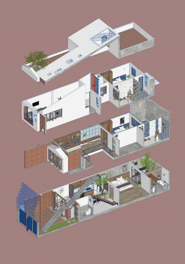 BIM Architecture | Space Nesting, Breathing Tropical Room/IZ Architects