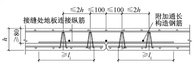 Connection nodes of dense laminated floor slabs