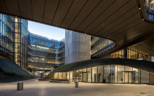 BIM Architecture | A Glass Box Gently Lying on a Hill: Galanti Bank Technology Park/ERA Architects