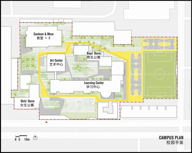 BIM Architecture | Retelling Campus Stories - Peking University Affiliated High School and Xiangyang Future School Campus Landscape Elegance Reform/Crossboundaries