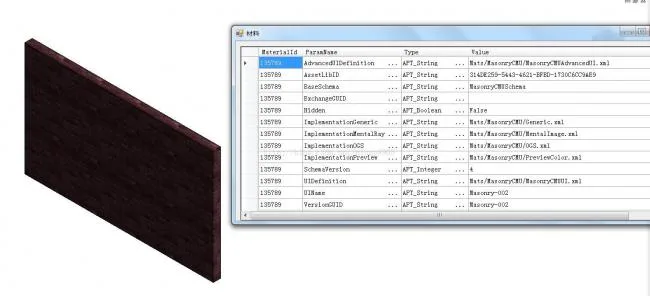 Revit secondary development - reading material appearance information of components