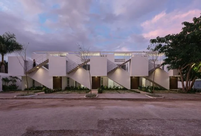 BIM Architecture | Sonata Room, using stairs to create intersecting public and private spaces/Arkham Projects