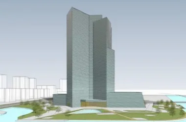 Modern High-Rise Office Building SketchUp Model-BIM WORLD