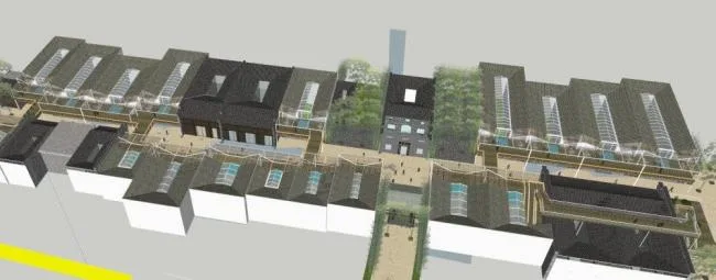 SketchUp Business Model: New Chinese Style on Commercial Street