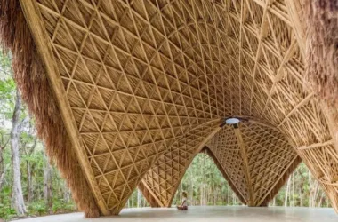 BIM Architecture: Luum Temple – Embracing Natural Beauty Through Bamboo Parameter Digitization by CO-LAB Design Office-BIM WORLD