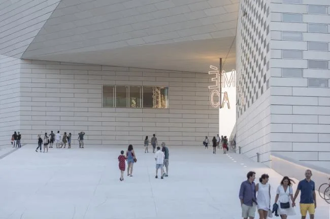 BIM Architecture | 'M É CA Cultural, Economic and Creative Center', Material Texture of Sandblasting Concrete/BIG