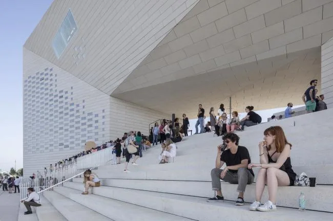 BIM Architecture | 'M É CA Cultural, Economic and Creative Center', Material Texture of Sandblasting Concrete/BIG