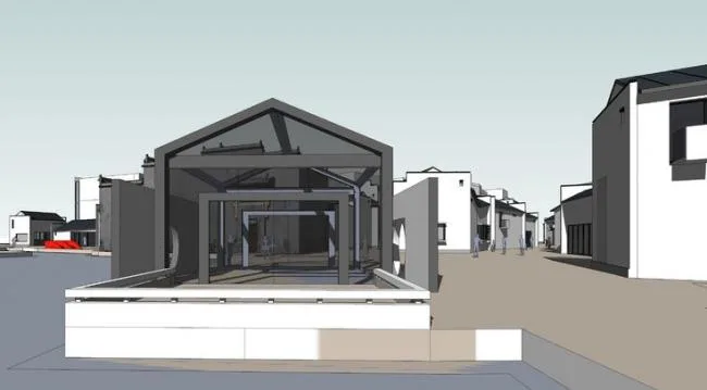 Sketchup Business Model | Commercial Architecture, New Chinese Style