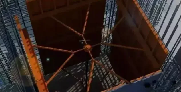 Elevator shaft formwork installation