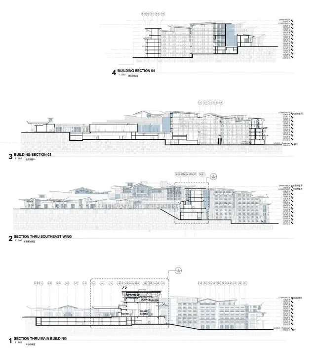 BIM Architecture | Enjoying Green Mountains and Blue Water Scenery, Showcasing Ancient and Intimate Appearance: Hilton Hotel Dali/CCDI+WATG