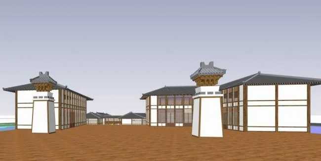 SketchUp Business Model: A Commercial Street Inspired by Chinese Design