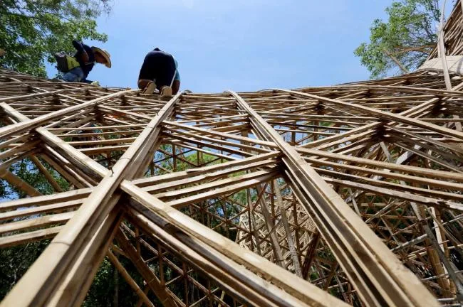 BIM Architecture | Luum Temple, Natural Beauty under Bamboo Parameter Digitization/CO-LAB Design Office