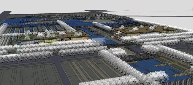 Sketchup Business Model | Multi story commercial building, modern style