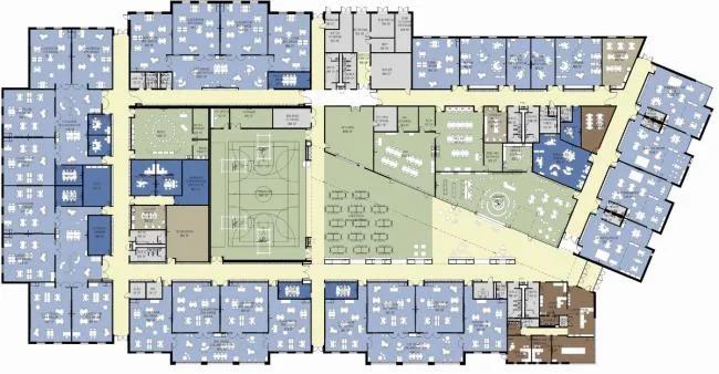 BIM Architecture | Open Interaction, Incorporating Geometric Elements: Rockford Public Elementary School/CannonDesign