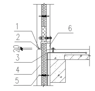 Upper and lower connection node two of external wall hanging panel