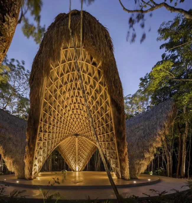 BIM Architecture | Luum Temple, Natural Beauty under Bamboo Parameter Digitization/CO-LAB Design Office
