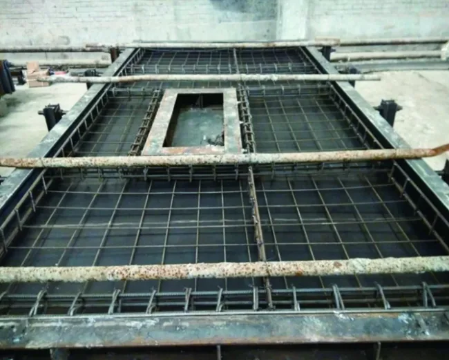 External wall hanging panel reverse template