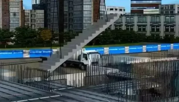 Staircase section lifting