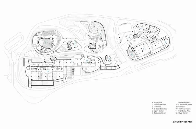 BIM Architecture | A Glass Box Gently Lying on a Hill: Galanti Bank Technology Park/ERA Architects