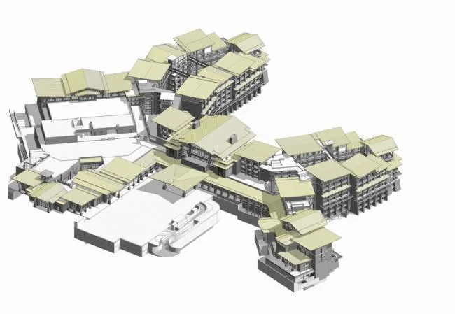 BIM Architecture | Enjoying Green Mountains and Blue Water Scenery, Showcasing Ancient and Intimate Appearance: Hilton Hotel Dali/CCDI+WATG