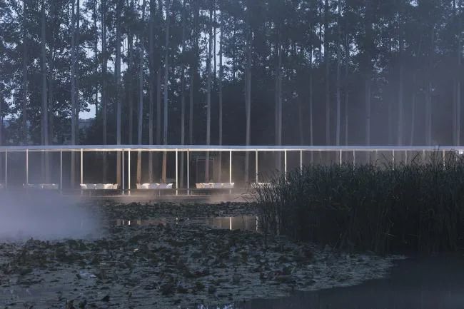 BIM Architecture | Clouds and Clouds, Ribbon Transcendence: Cloud Mirror · Flower Garden Warm Pot Restaurant/Muda Architecture