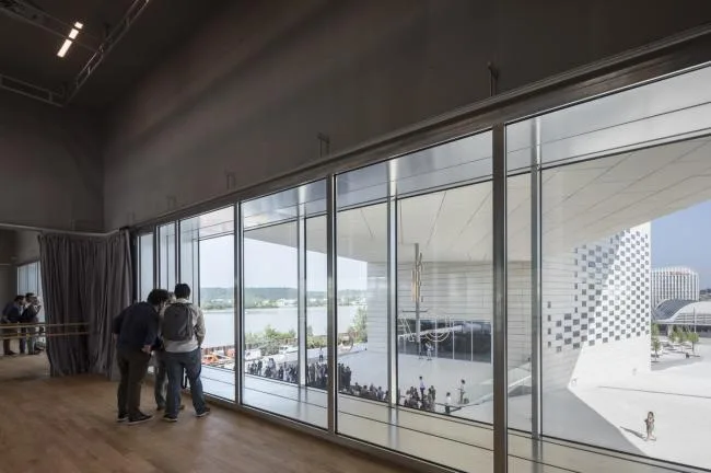 BIM Architecture | 'M É CA Cultural, Economic and Creative Center', Material Texture of Sandblasting Concrete/BIG