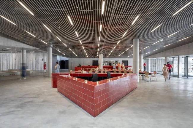 BIM Architecture | 'M É CA Cultural, Economic and Creative Center', Material Texture of Sandblasting Concrete/BIG