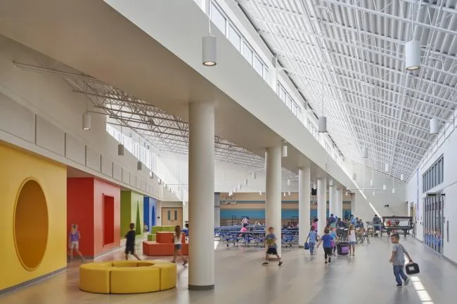 BIM Architecture | Open Interaction, Incorporating Geometric Elements: Rockford Public Elementary School/CannonDesign