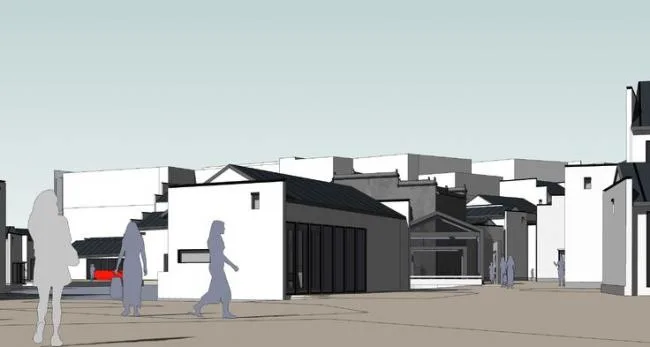 Sketchup Business Model | Commercial Architecture, New Chinese Style