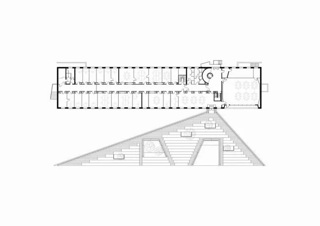 BIM Architecture | Developed on the Ground, Tilted Upward: Danish Red Cross Volunteer Home/COBE