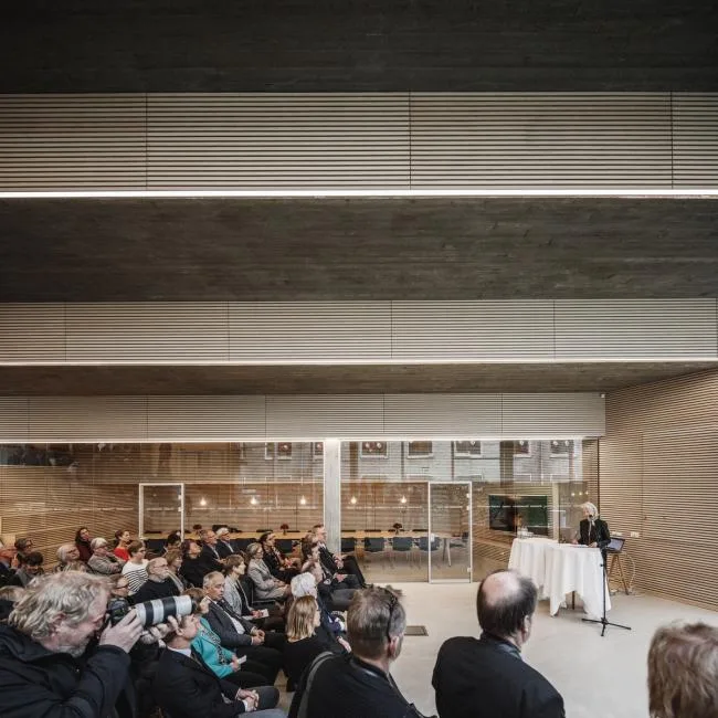 BIM Architecture | Developed on the Ground, Tilted Upward: Danish Red Cross Volunteer Home/COBE