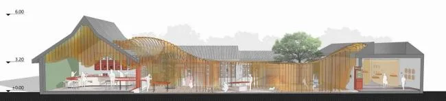 BIM Architecture | Modern Collision and Perception of Traditional Chinese Elements: Beijing Nestl é CAF É/RSAA/Zhuang Ziyu Studio