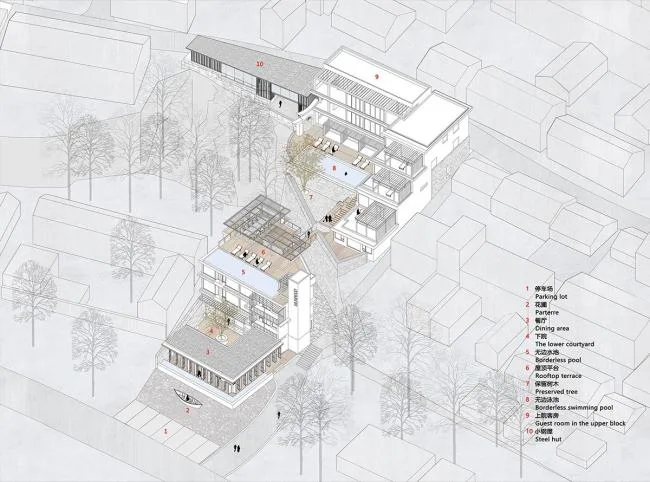 BIM Architecture | Sunset Glow Over Cang'er Lake: Notes on the Construction of the Slow House in Dali/IDO Yuanxiang Architecture+Chongqing Hexin Architectural Design Institute