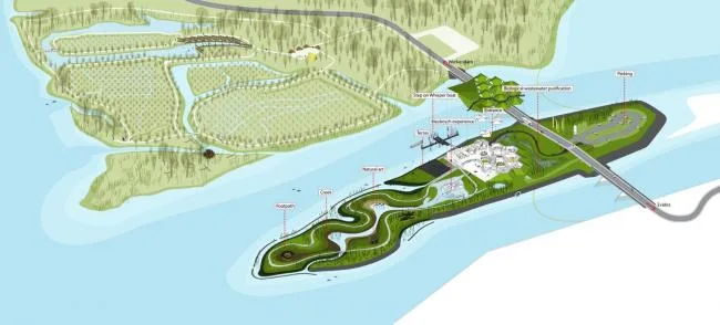 BIM Architecture | Large scale Art Sculpture with Unscrupulous Wetland Scenery: Biesbosch Museum Island, Netherlands/Studio Marco Vermeulen