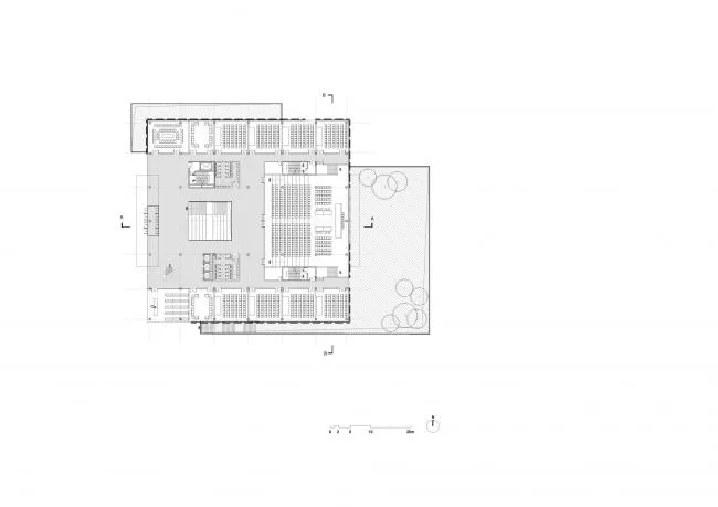 BIM Architecture | Tsinghua University Law School Library/KOKAISTUDIOS