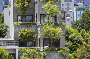 BIM Architecture | Serene and Verdant Staggered Terraced Roofs at Vietnam Flower Garden Apartments by Ho Khue Architects-BIM WORLD