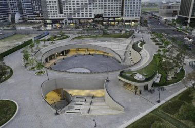 BIM Architecture: Flowing Curves Inspired by Ribbons - Magu Middle Square by Woolidongin Architects-BIM WORLD