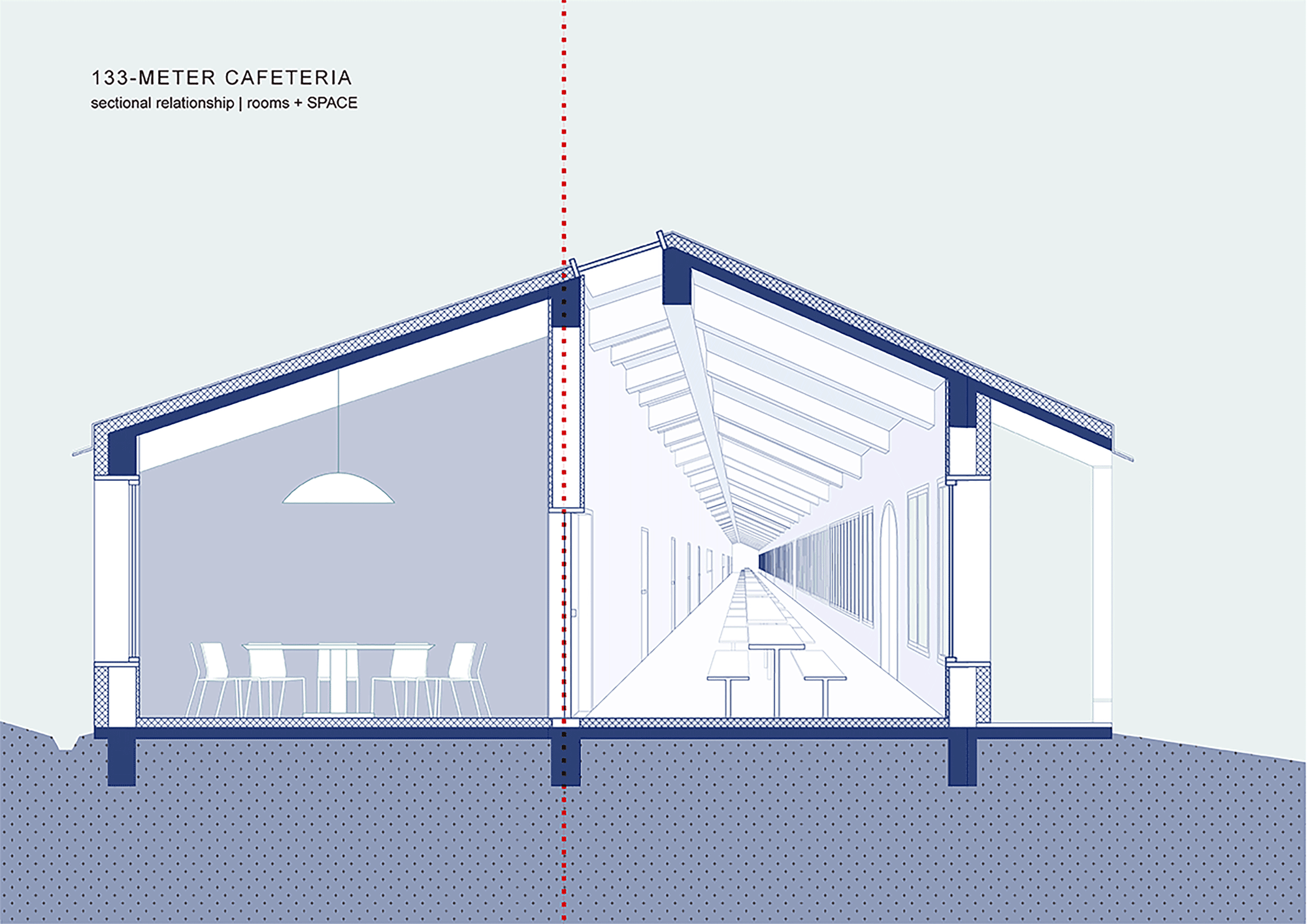 BIM Architecture | 100 meter cafeteria at the foot of Qinling Mountains/STUDIO QI