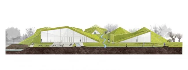 BIM Architecture | Large scale Art Sculpture with Unscrupulous Wetland Scenery: Biesbosch Museum Island, Netherlands/Studio Marco Vermeulen
