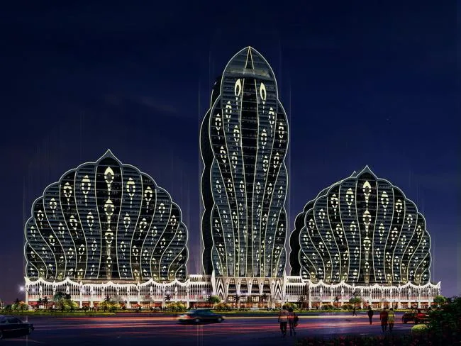 BIM Architecture | Dreamy Cloud South Creation Series -199.9-meter Peacock City in Xishuangbanna/Gangya Architecture+Local Practice (Guangzhou)