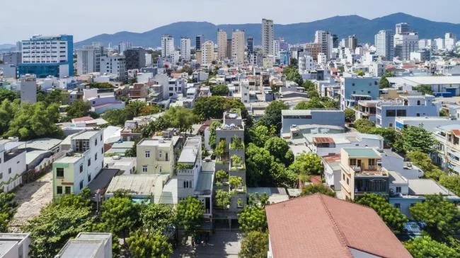 BIM Architecture | Quiet and lush, staggered terraced roofs: Vietnam Flower Garden Apartments/Ho Khue Architects