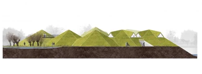 BIM Architecture | Large scale Art Sculpture with Unscrupulous Wetland Scenery: Biesbosch Museum Island, Netherlands/Studio Marco Vermeulen