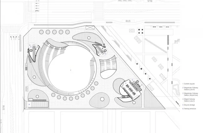 BIM Architecture | Flow Curve, Like Clothes Ribbon - Magu Middle Square/Woolidongin Architects