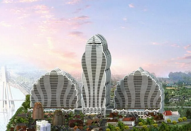 BIM Architecture | Dreamy Cloud South Creation Series -199.9-meter Peacock City in Xishuangbanna/Gangya Architecture+Local Practice (Guangzhou)