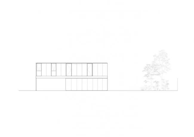 Right facade