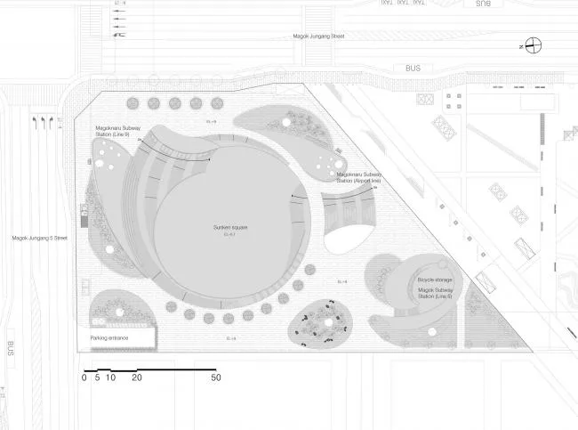 BIM Architecture | Flow Curve, Like Clothes Ribbon - Magu Middle Square/Woolidongin Architects