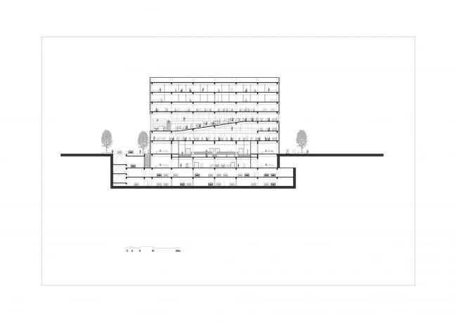 BIM Architecture | Tsinghua University Law School Library/KOKAISTUDIOS