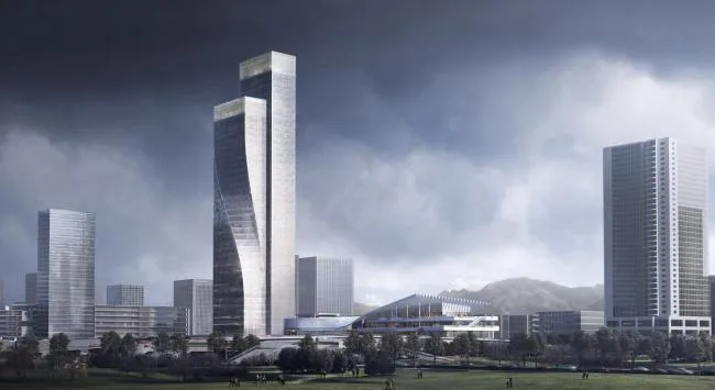 BIM Architecture | 'World's Number One Twist': Simulating Jumping Aurora with Hyperbolic Curtain Walls/Aedas