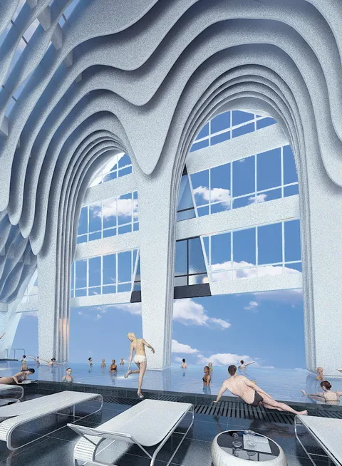 BIM Architecture | Dreamy Cloud South Creation Series -199.9-meter Peacock City in Xishuangbanna/Gangya Architecture+Local Practice (Guangzhou)
